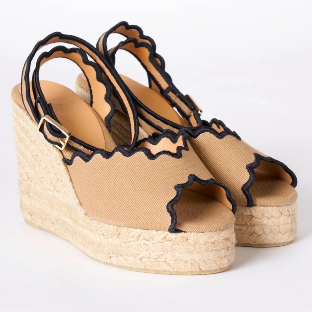 Castañer Brini scalloped 80mm espadrilles Sandals Size 9.5 US 40 EU Women’s